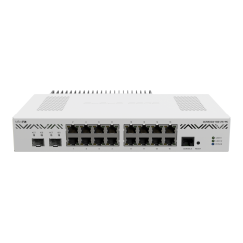 MikroTik CCR2004-16G-2S+PC бесшумный 1U роутер с 16x Gigabit Ethernet и 2x 10G SFP+