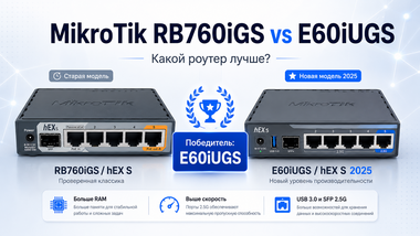 MikroTik RB760iGS vs E60iUGS — какой роутер мощнее и лучше